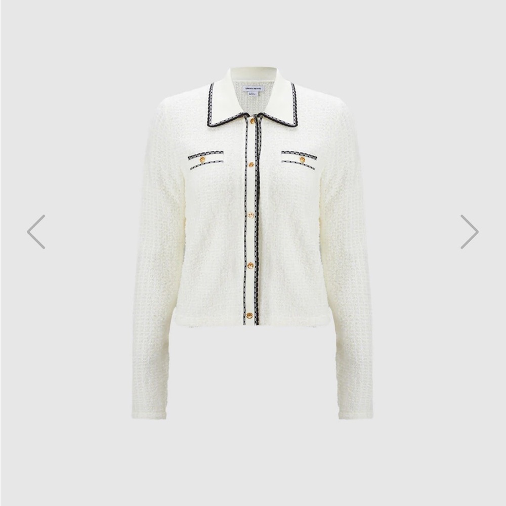 Urban Revivo Cream Knit Cardigan